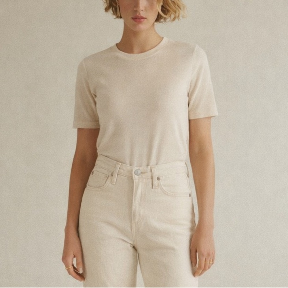 Theory Merino Buttercream Fine-Knit Tee - Picture 8 of 8